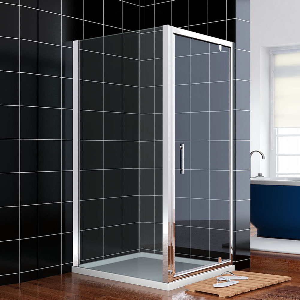 SemiFrameless Shower Screen Pivot Door 1200X900mm With Adjustable